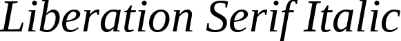 Liberation Serif Italic font - LiberationSerif-Italic.ttf