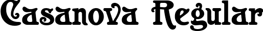 Casanova Regular font - Casanova.ttf