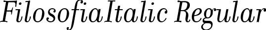 FilosofiaItalic Regular font - FilosofiaItalic.ttf