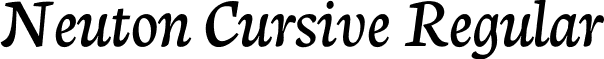 Neuton Cursive Regular font - NeutonCursive-Regular.ttf