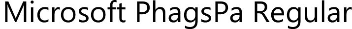 Microsoft PhagsPa Regular font - phagspa.ttf