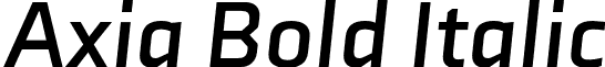 Axia Bold Italic font - Axia-BoldItalic.otf