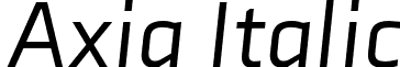 Axia Italic font - Axia-Italic.otf