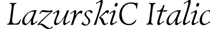 LazurskiC Italic font - LazurskiC-Italic.otf