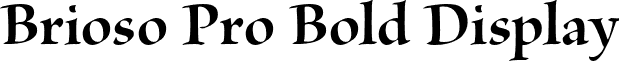 Brioso Pro Bold Display font - BriosoPro-BoldDisp.otf