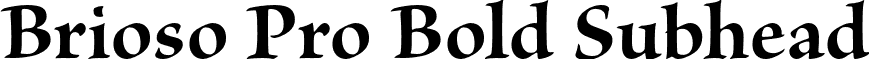 Brioso Pro Bold Subhead font - BriosoPro-BoldSubh.otf