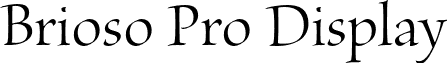 Brioso Pro Display font - BriosoPro-Disp.otf
