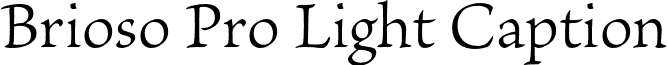 Brioso Pro Light Caption font - BriosoPro-LightCapt.otf