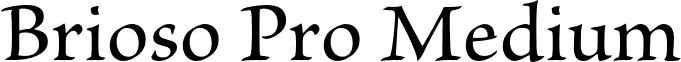 Brioso Pro Medium font - BriosoPro-Medium.otf