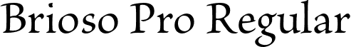 Brioso Pro Regular font - BriosoPro-Regular.otf