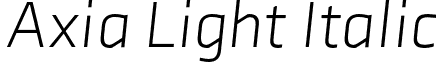 Axia Light Italic font - AxiaLight-Italic.otf