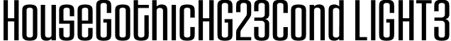 HouseGothicHG23Cond LIGHT3 font - HouseGothicHG23Cond-LIGHT3.otf