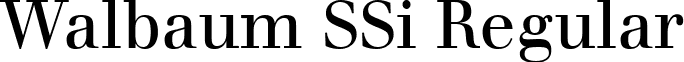 Walbaum SSi Regular font - Walbaum SSi.ttf