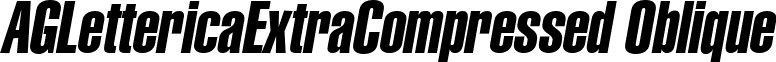 AGLettericaExtraCompressed Oblique font - AGLEECO.TTF