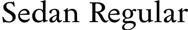 Sedan Regular font - Sedan-Regular.ttf