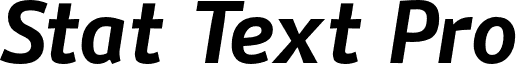 Stat Text Pro font - StatTextPro-BoldOblique.otf