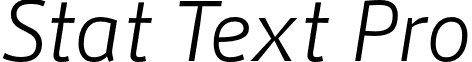 Stat Text Pro font - StatTextPro-LightOblique.otf