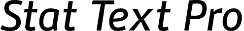 Stat Text Pro font - StatTextPro-MediumOblique.otf