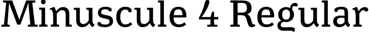 Minuscule 4 Regular font - Minuscule4reg.otf