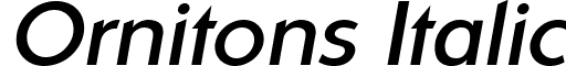 Ornitons Italic font - ornitons italic.ttf