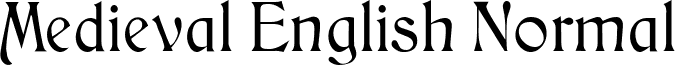 Medieval English Normal font - Medieval English.ttf