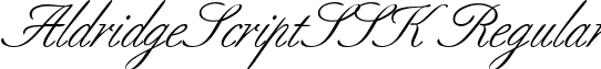 AldridgeScriptSSK Regular font - Aldrss.ttf