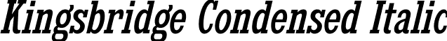 Kingsbridge Condensed Italic font - kingsbridge cd rg it.ttf