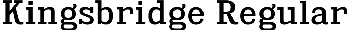 Kingsbridge Regular font - kingsbridge rg.ttf