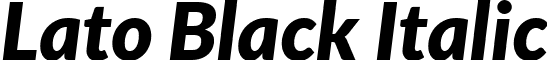 Lato Black Italic font - Lato-BlackItalic.ttf