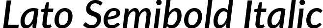 Lato Semibold Italic font - Lato-SemiboldItalic.ttf