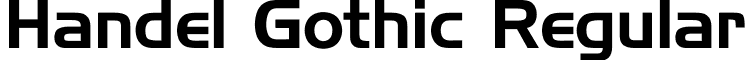 Handel Gothic Regular font - Handel Gothic.ttf