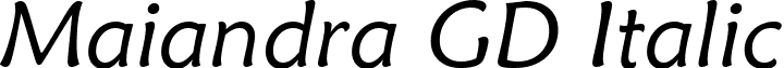 Maiandra GD Italic font - maiandit.ttf