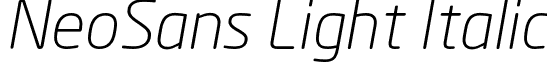 NeoSans Light Italic font - NeoSans Light Italic.otf