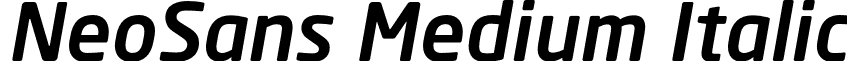 NeoSans Medium Italic font - NeoSans Medium Italic.otf