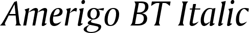 Amerigo BT Italic font - Amerigo Italic BT.ttf