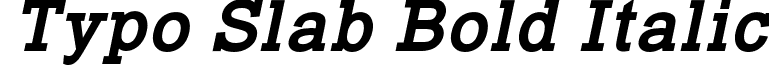 Typo Slab Bold Italic font - TypoSlab_bold_italic_demo.otf