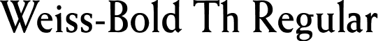 Weiss-Bold Th Regular font - Weiss-Bold Th.ttf