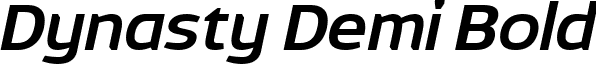 Dynasty Demi Bold font - Dynasty Demi Bold Italic.ttf