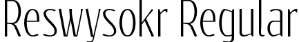 Reswysokr Regular font - Reswysokr.otf