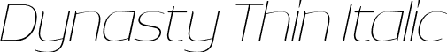 Dynasty Thin Italic font - Dynasty Thin Italic.ttf