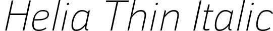 Helia Thin Italic font - Nootype - Helia-ThinItalic.otf