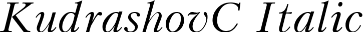 KudrashovC Italic font - KDR46__C.TTF