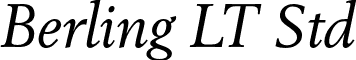 Berling LT Std font - BerlingLTStd-Italic.otf