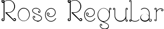 Rose Regular font - Rose.ttf