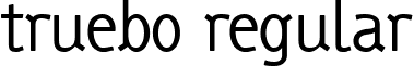 truebo regular font - truebo regular.ttf