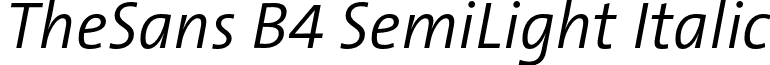 TheSans B4 SemiLight Italic font - TheSans-B4SemiLightItalic.otf