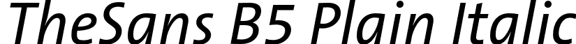 TheSans B5 Plain Italic font - TheSans-B5PlainItalic.otf