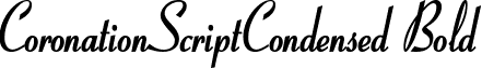 CoronationScriptCondensed Bold font - CoronationScriptCondensed Bold.ttf