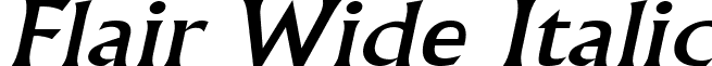 Flair Wide Italic font - Flair Wide Italic.ttf