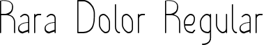 Rara Dolor Regular font - RaraDolorLight.ttf